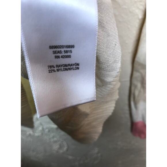 NWT Joe Boxer Women's Size XL Long Sleeve Nylon/Rayon Beige Sweater Wide Striped - Picture 4 of 5